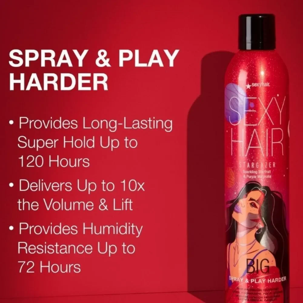 SexyHair Stargazer Limited Edition Spray & Play Harder Firm Volumizing Hairspray